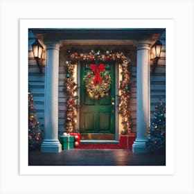 Christmas Door 132 Art Print