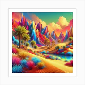 Colorful Desert Landscape 1 Art Print