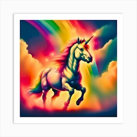 Unicorn Rainbow Art Print