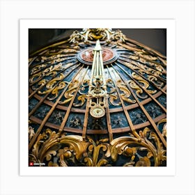 Clock In The Cathedral Art Print