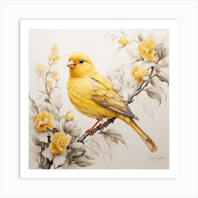 Yellow Finch Art Print