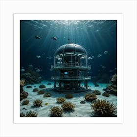 Underwater House 1 Art Print