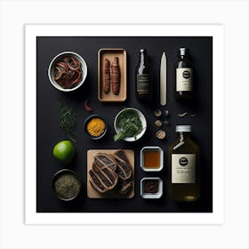 Barbecue Props Knolling Layout (10) Art Print
