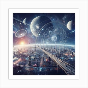 Futuristic City 82 Art Print