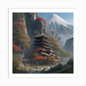 Japanese Temple Art Print