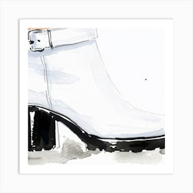 White Boots Art Print