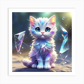 Crystal Kitten 2 Art Print