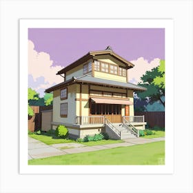 Japanese House Art Print 4 Art Print