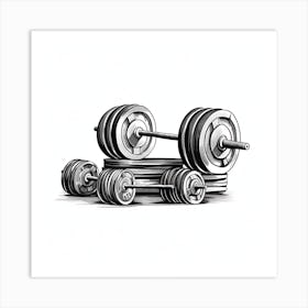 Weights And Barbells Poster