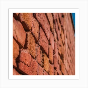 Brick Wall With Blue Sky Art Print