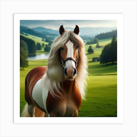 Horse In A Field 1 Art Print