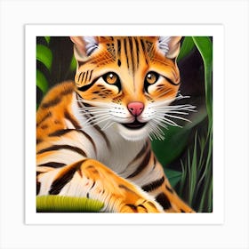 Beautiful Forest Cat Art Print