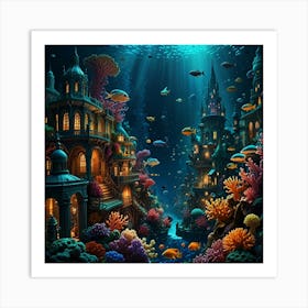 Underwater City Art Print