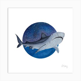 Blue Shark Art Print