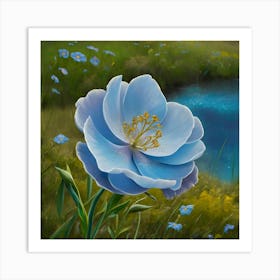 Blue Flower 7 Art Print