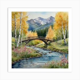 Bridge Over The Creek 3 Art Print