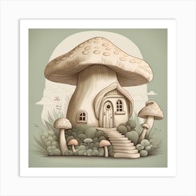Mushroom House 1 Art Print