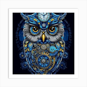 Steampunk Owl Art Print