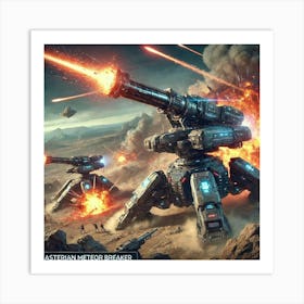 Asterian Meteor Breakers Long Range Bombardment Art Print