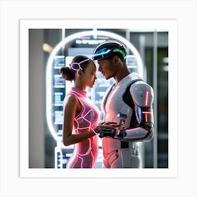 Futuristic Couple 124 Art Print