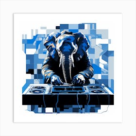 Elephant Dj Art Print