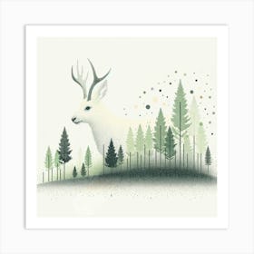 Deer In The Forest 11 Art Print