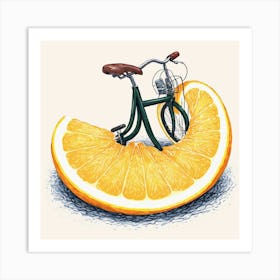 Orange Bicycle 18 Art Print