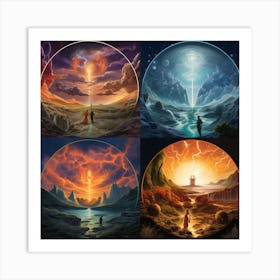 Four Worlds Of Creation Art Print