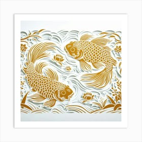 Golden fish 9 Art Print