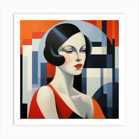 Bauhaus French Woman 04 Art Print