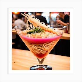 Asian Noodle Cocktail Art Print