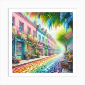 Rainbow Street 1 Art Print