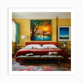 London Bedroom Art Print