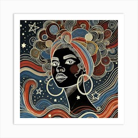 Aurelia Celestial Portrait Art Print