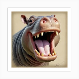 Hippo 25 Art Print