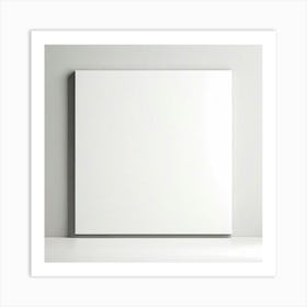 Blank Canvas On A White Wall Art Print