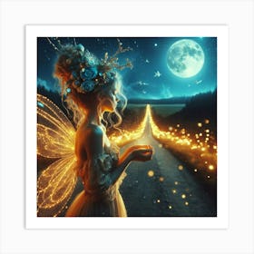 Fairy In The Night Art Print