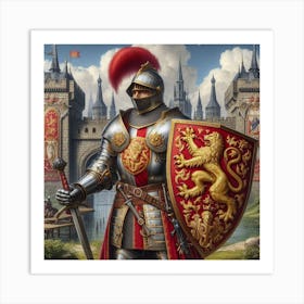 Knight In Armor 2 Art Print