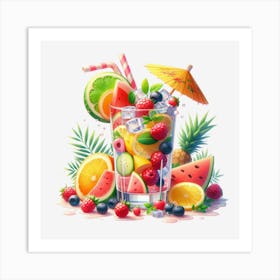 Fruit Cocktail 1 Art Print