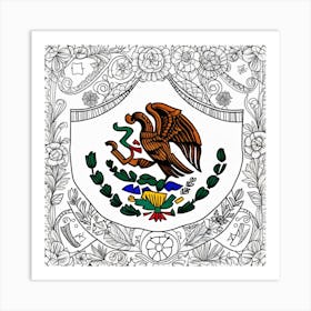 Mexican Coloring Flags (79) Art Print