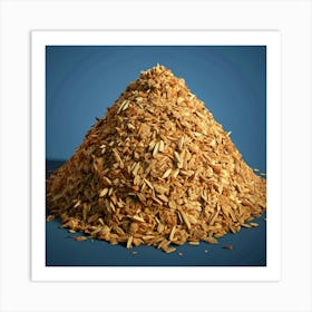 Pile Of Wood Shavings Art Print