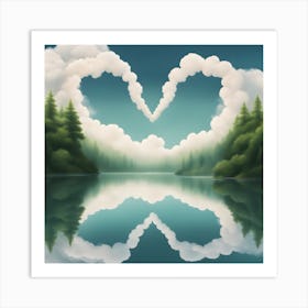 Heart Shaped Clouds Art Print
