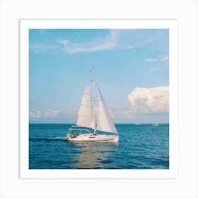 Sailboat In The Ocean Art Print