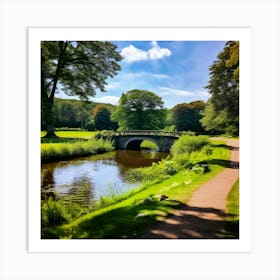 Bridge In The Park Art Print