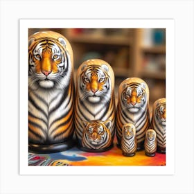 Tiger Nesting Dolls 3 Art Print