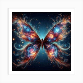 Butterfly In Space Art Print