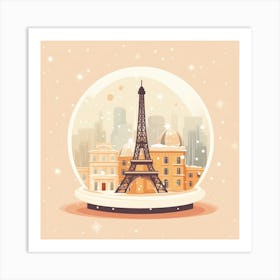 Paris France 2 Snowglobe Art Print