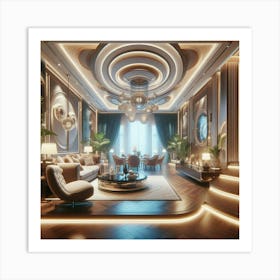 Luxury Living Room Interior Design Art Print