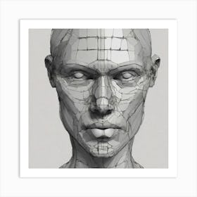 Man'S Face Art Print