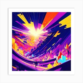 Abstract Cityscape 1 Art Print